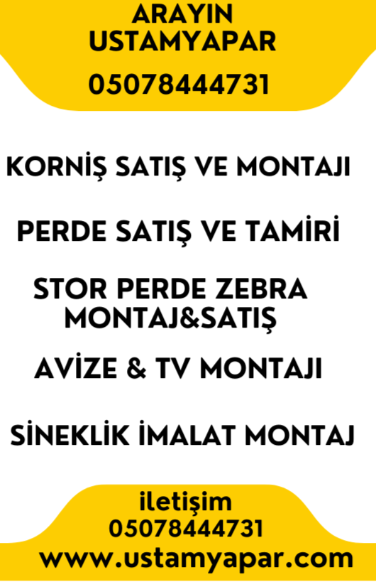 Menemen Korniş Montajı Ustası Perde Kornişi